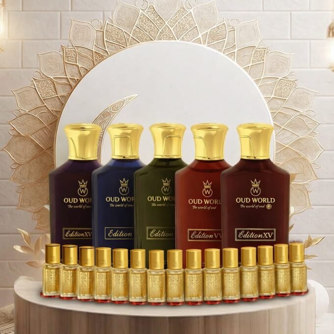 5x100ml Perfumes and 15 Free Attars (Series 3)